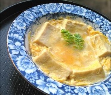 レンジでかんたん♪【高野豆腐の卵とじ】